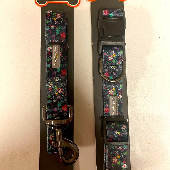 New matching dogs collar & leash set